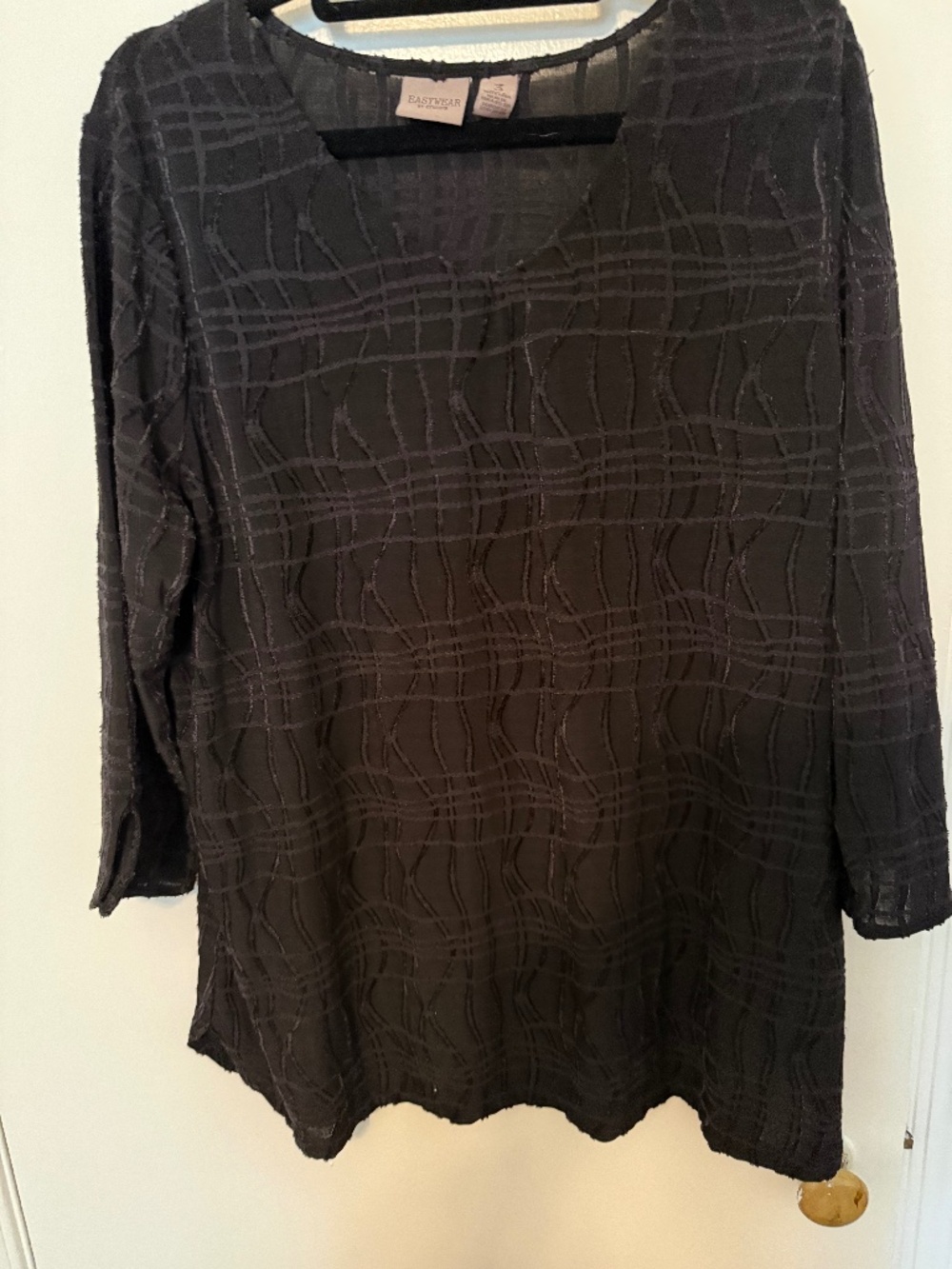 Textured EasyWear by Chicos Black Tunic